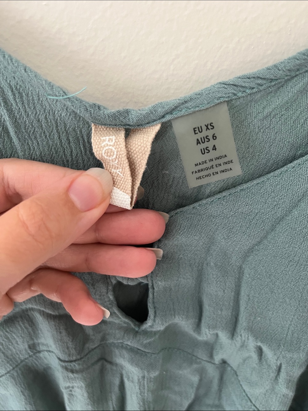 Turquoise Roxy Knot Tank Top - Picture 2 of 3